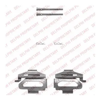 Kit d'accessoires, plaquette de frein à disque DELPHI LX0380