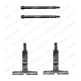 Kit d'accessoires, plaquette de frein à disque DELPHI LX0382