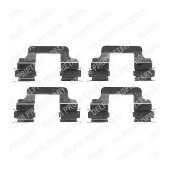 Kit d'accessoires, plaquette de frein à disque DELPHI LX0383