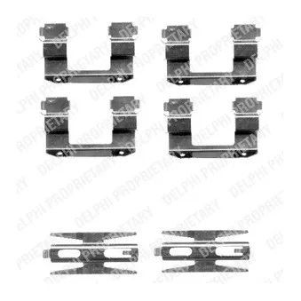 Kit d'accessoires, plaquette de frein à disque DELPHI LX0387