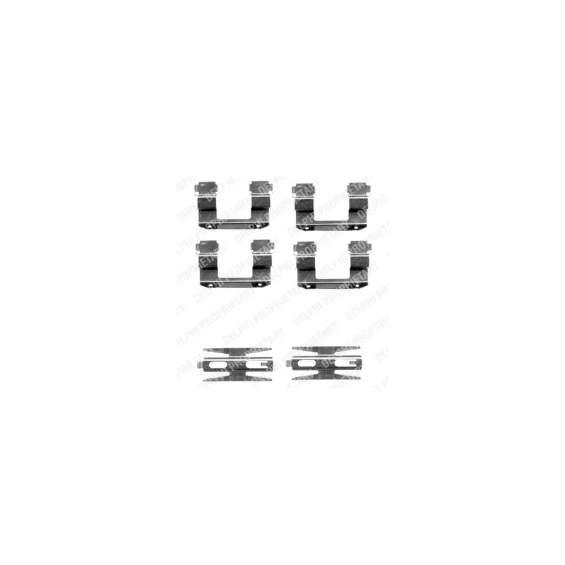 Kit d'accessoires, plaquette de frein à disque DELPHI LX0387