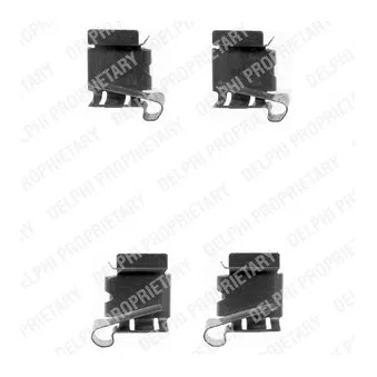 Kit d'accessoires, plaquette de frein à disque DELPHI LX0390