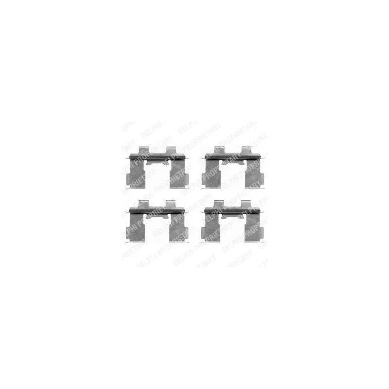 Kit d'accessoires, plaquette de frein à disque DELPHI LX0392