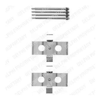 Kit d'accessoires, plaquette de frein à disque DELPHI LX0393