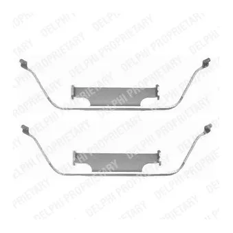 Kit d'accessoires, plaquette de frein à disque DELPHI LX0394
