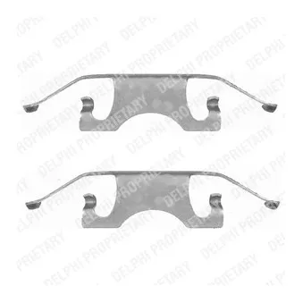 Kit d'accessoires, plaquette de frein à disque DELPHI LX0396