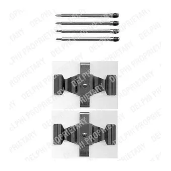 Kit d'accessoires, plaquette de frein à disque DELPHI LX0398