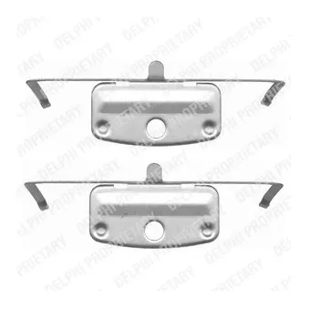 Kit d'accessoires, plaquette de frein à disque DELPHI LX0399