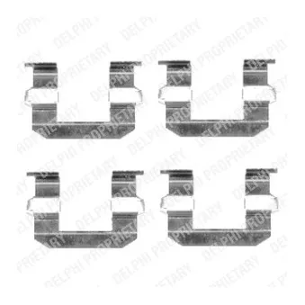 Kit d'accessoires, plaquette de frein à disque DELPHI LX0400