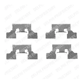 Kit d'accessoires, plaquette de frein à disque DELPHI LX0401