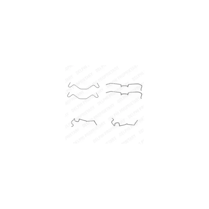 Kit d'accessoires, plaquette de frein à disque DELPHI LX0402