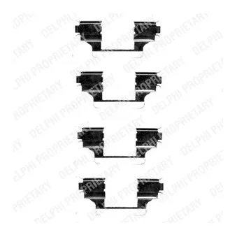 Kit d'accessoires, plaquette de frein à disque DELPHI LX0403