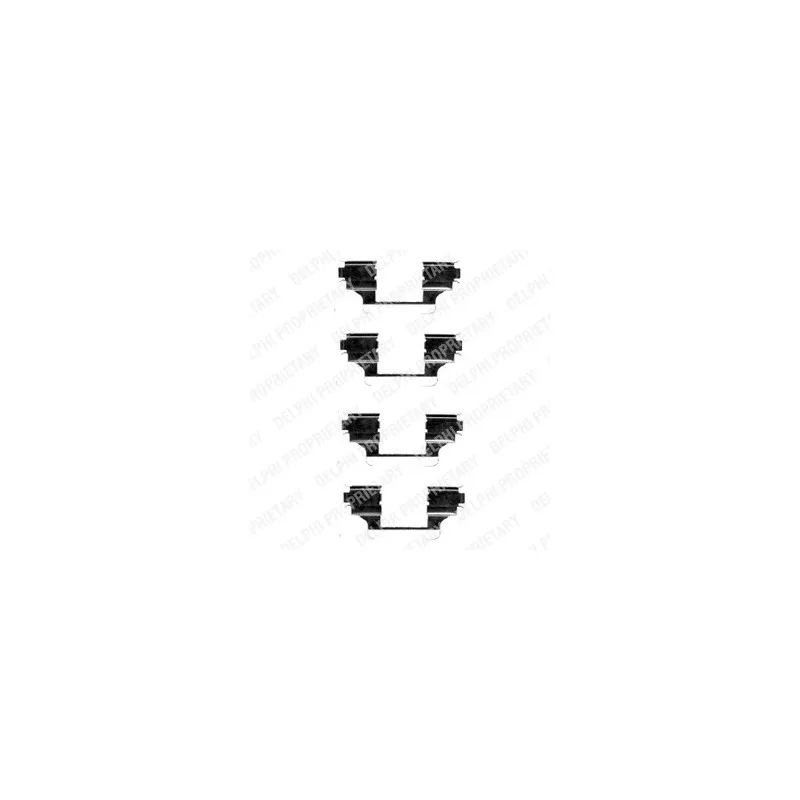 Kit d'accessoires, plaquette de frein à disque DELPHI LX0403