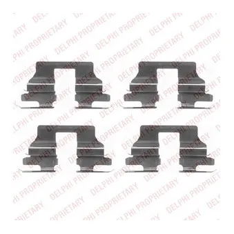 Kit d'accessoires, plaquette de frein à disque DELPHI LX0404