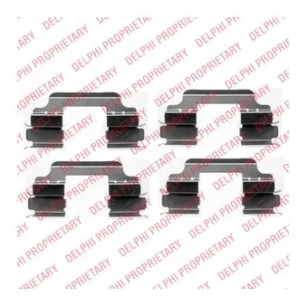 Kit d'accessoires, plaquette de frein à disque DELPHI LX0405