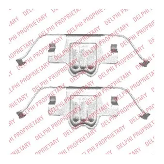 Kit d'accessoires, plaquette de frein à disque DELPHI LX0406