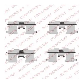 Kit d'accessoires, plaquette de frein à disque DELPHI LX0407