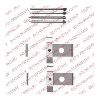 Kit d'accessoires, plaquette de frein à disque DELPHI LX0408