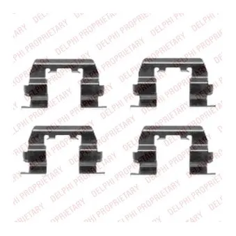 Kit d'accessoires, plaquette de frein à disque DELPHI LX0411