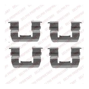 Kit d'accessoires, plaquette de frein à disque DELPHI LX0412