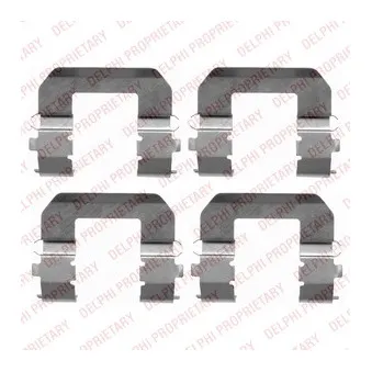 Kit d'accessoires, plaquette de frein à disque DELPHI LX0413