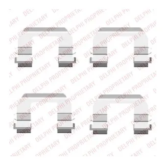 Kit d'accessoires, plaquette de frein à disque DELPHI LX0415