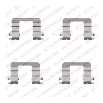 Kit d'accessoires, plaquette de frein à disque DELPHI LX0416