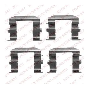 Kit d'accessoires, plaquette de frein à disque DELPHI LX0417