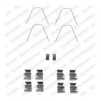 Kit d'accessoires, plaquette de frein à disque DELPHI LX0423