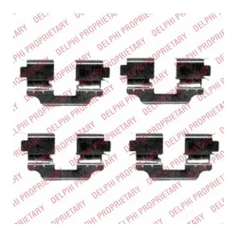 Kit d'accessoires, plaquette de frein à disque DELPHI LX0424