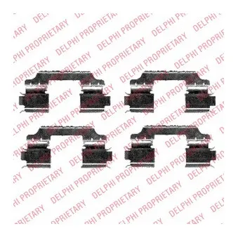 Kit d'accessoires, plaquette de frein à disque DELPHI LX0426