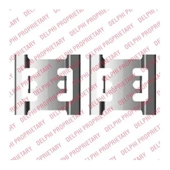 Kit d'accessoires, plaquette de frein à disque DELPHI LX0428