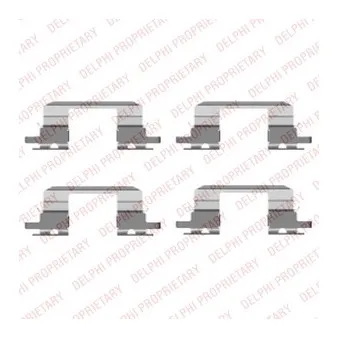 Kit d'accessoires, plaquette de frein à disque DELPHI LX0431