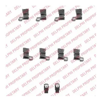 Kit d'accessoires, plaquette de frein à disque DELPHI LX0432