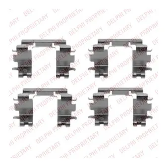 Kit d'accessoires, plaquette de frein à disque DELPHI LX0433