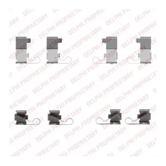 Kit d'accessoires, plaquette de frein à disque DELPHI LX0434