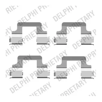 Kit d'accessoires, plaquette de frein à disque DELPHI LX0437