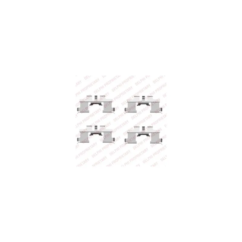 Kit d'accessoires, plaquette de frein à disque DELPHI LX0444