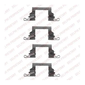 Kit d'accessoires, plaquette de frein à disque DELPHI LX0445