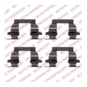 Kit d'accessoires, plaquette de frein à disque DELPHI LX0446