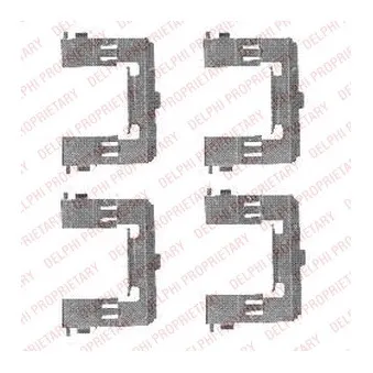 Kit d'accessoires, plaquette de frein à disque DELPHI LX0452