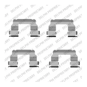 Kit d'accessoires, plaquette de frein à disque DELPHI LX0456