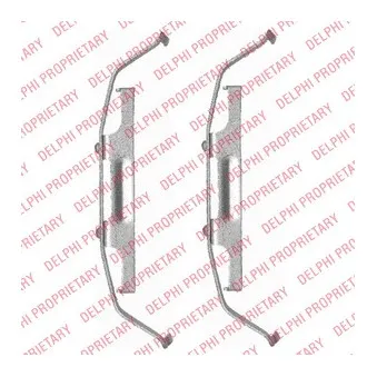 Kit d'accessoires, plaquette de frein à disque DELPHI LX0465