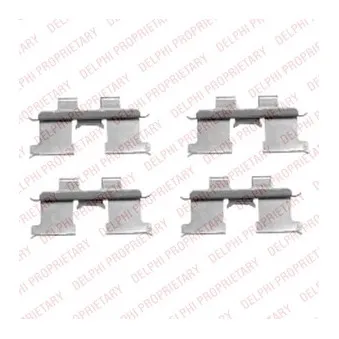 Kit d'accessoires, plaquette de frein à disque DELPHI LX0467