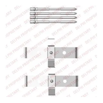 Kit d'accessoires, plaquette de frein à disque DELPHI LX0469
