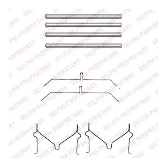 Kit d'accessoires, plaquette de frein à disque DELPHI LX0470