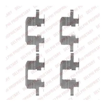 Kit d'accessoires, plaquette de frein à disque DELPHI LX0472
