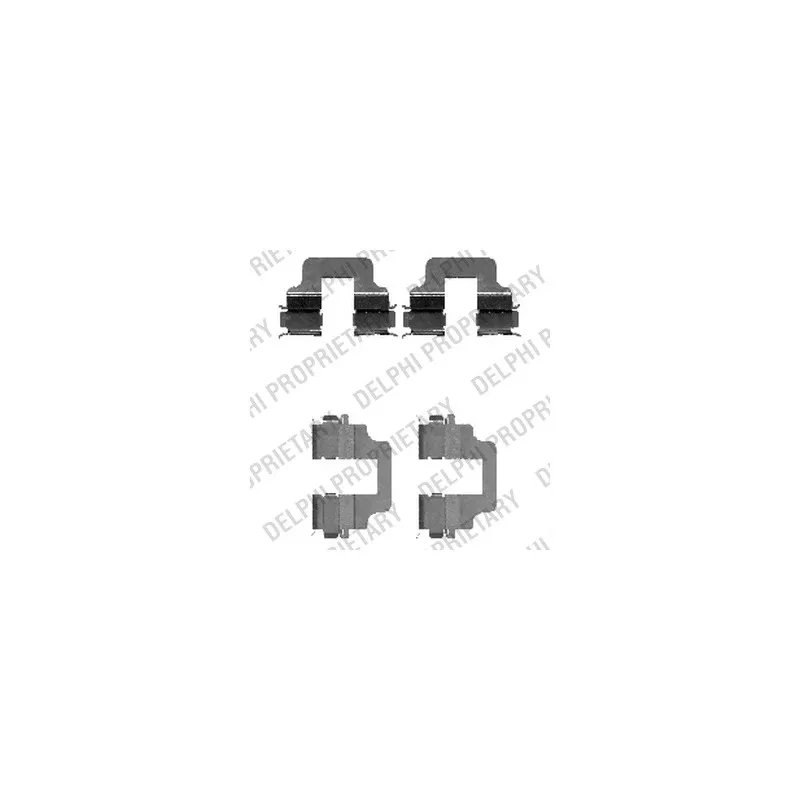 Kit d'accessoires, plaquette de frein à disque DELPHI LX0473