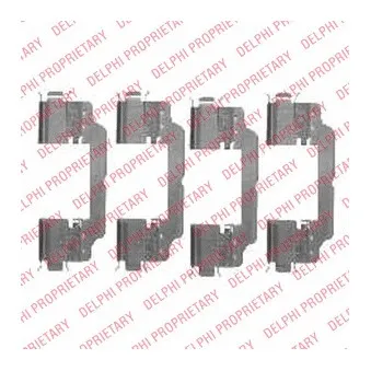 Kit d'accessoires, plaquette de frein à disque DELPHI LX0475