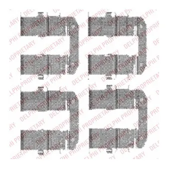 Kit d'accessoires, plaquette de frein à disque DELPHI LX0482